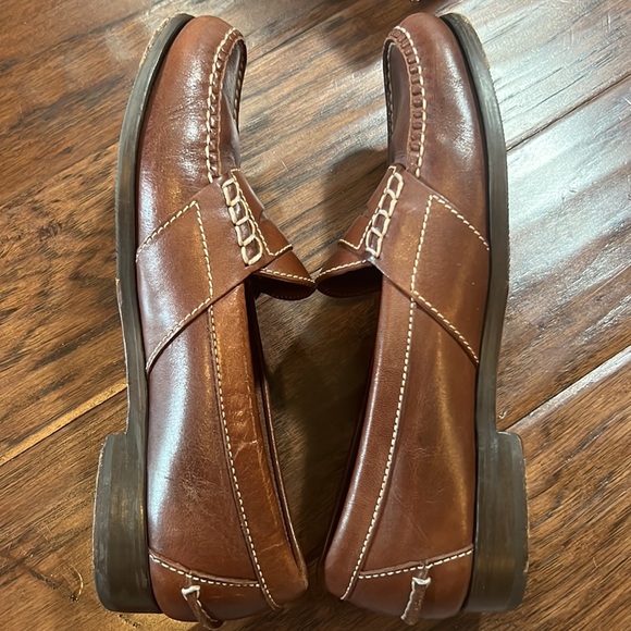 Cole Haan mens brown dress shoes 8.5 penny loafers slip-on 👞 business work shoe - Picture 7 of 14